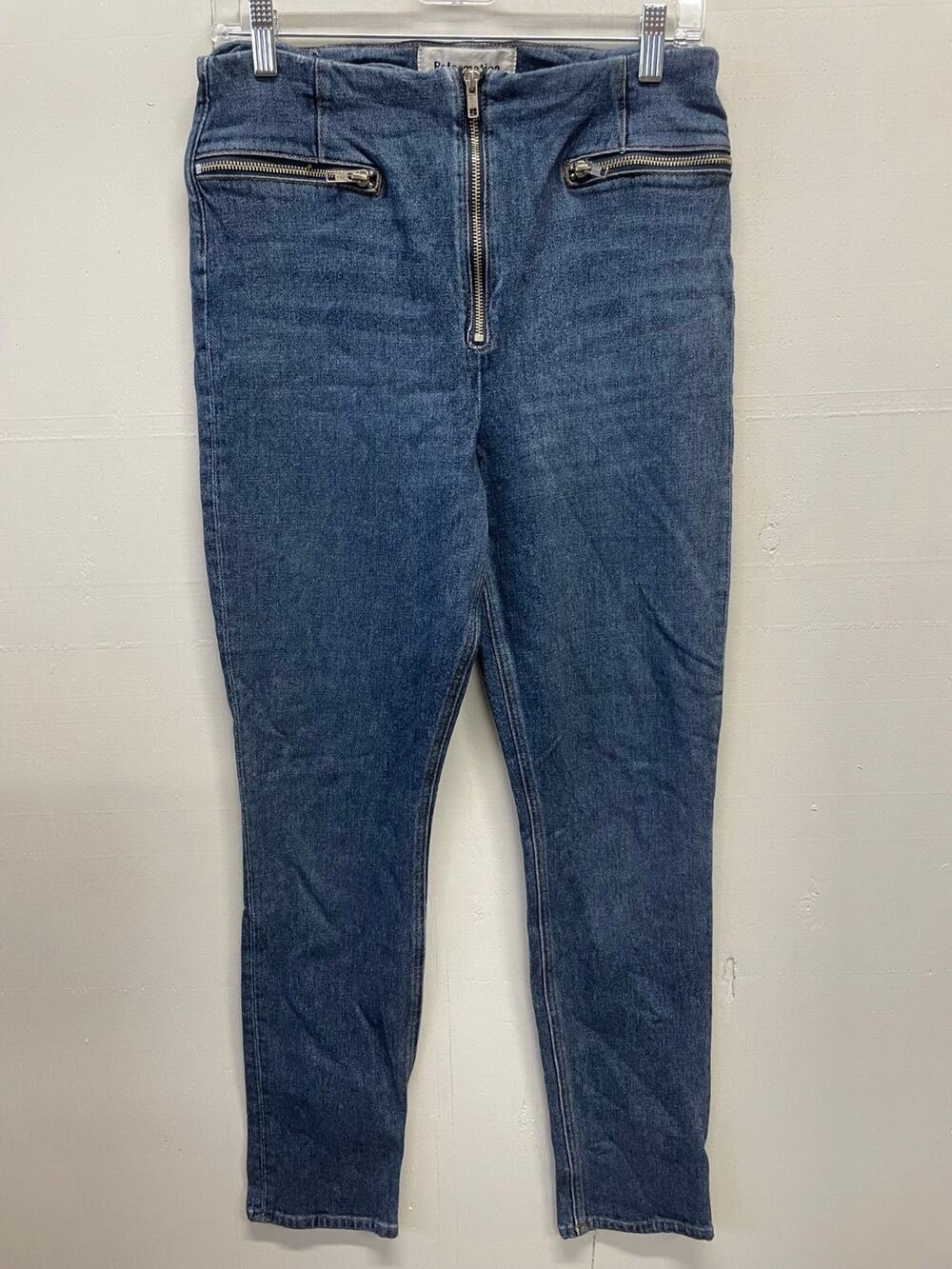 Reformation Women's Jeans Size 30 Skinny Leg High Rise Zip Closure Zip Pockets